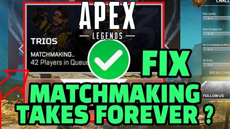 matchmaking takes forever apex
